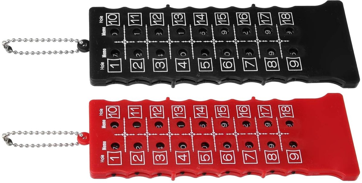 Golden crown - Golfscorebord - 2-delige 18-holes Golfscore - Compact en lichtgewicht - Handige scoreteller voor golfers - Perfect voor op de golfbaan