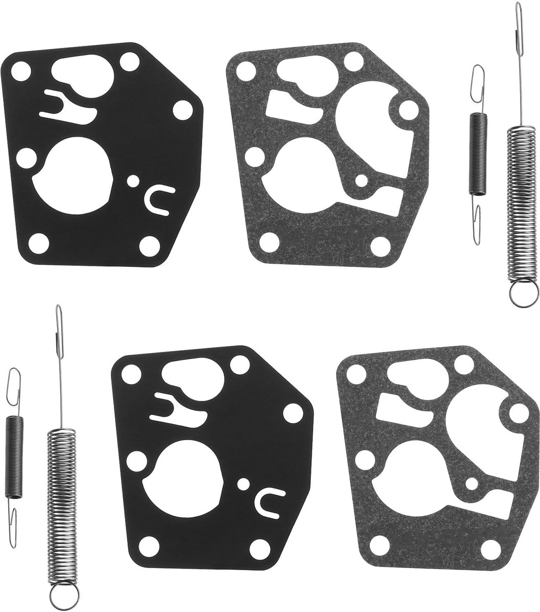 Store_8 - Carburateur Membraan Kit - Reparatie Set - Zwart - 2 Sets - Voor Briggs & Stratton 450 500 550 600 Serie - Inclusief Diafragma's