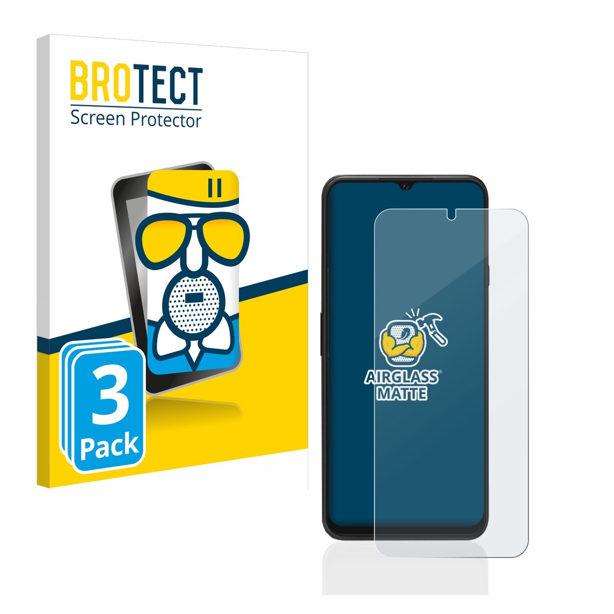 BROTECT - Screenprotector voor Cubot P80 - Folie Beschermfolie Beschermglas matte 3 Stuks