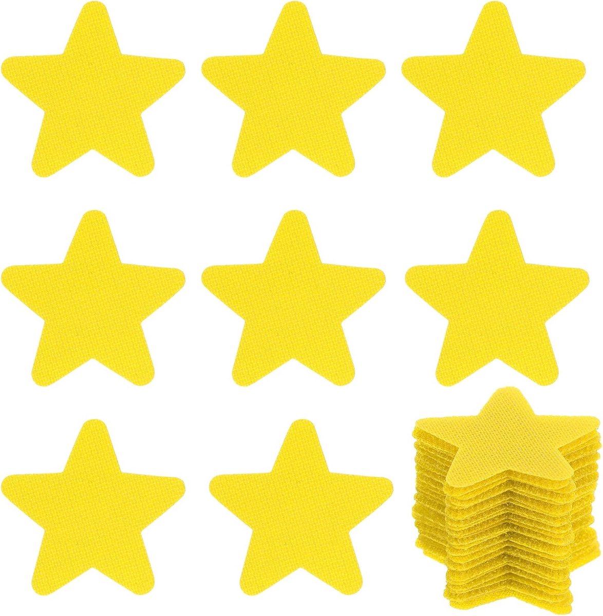 4cm Carpet Spot Markers - 35Pcs Star Floor Dots - Markers voor Vloervlekken - Decoratie voor Leraren in de Klas - Basisonderwijs - Kleuterschool Benodigdheden - Geel