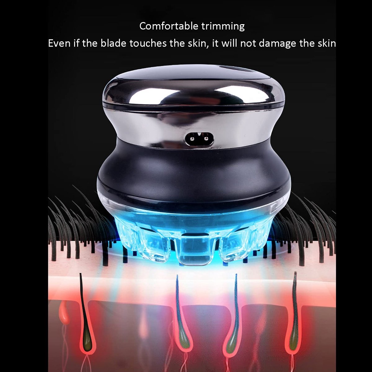 Elektrische Tondeuse USB Opladen Mannen Kaal Hoofd Clipper Waterdicht - Elektrische Hoofd Haar Scheerapparaat Mini Draagbare Haar Snijder - Professionele Trimmer . thumbnail 7