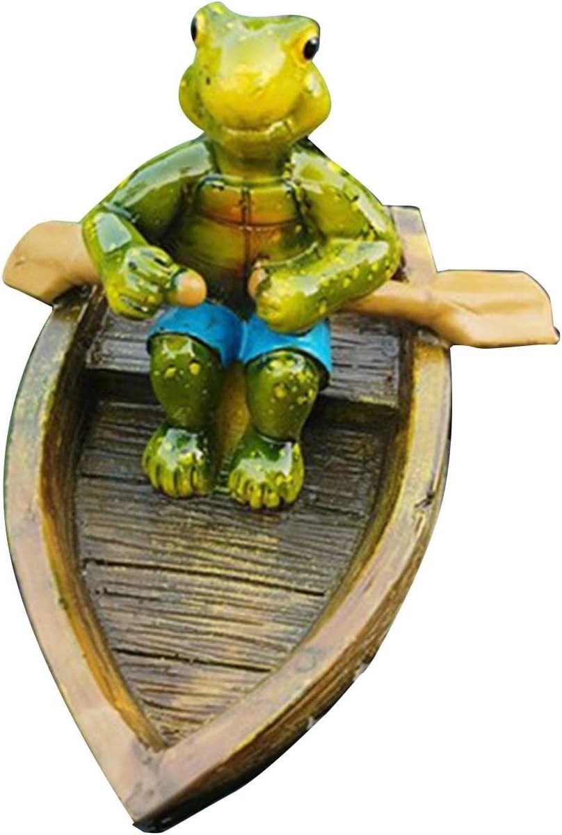 Mini Vijver Decoratie - Drijvende Vijver Decoratie - Tuinvijver Decoratieve Beeldhouwwerk - Drijvende Dierensculptuur voor Aquarium Patio Tuin Pool Garden Pond Fotopropp
