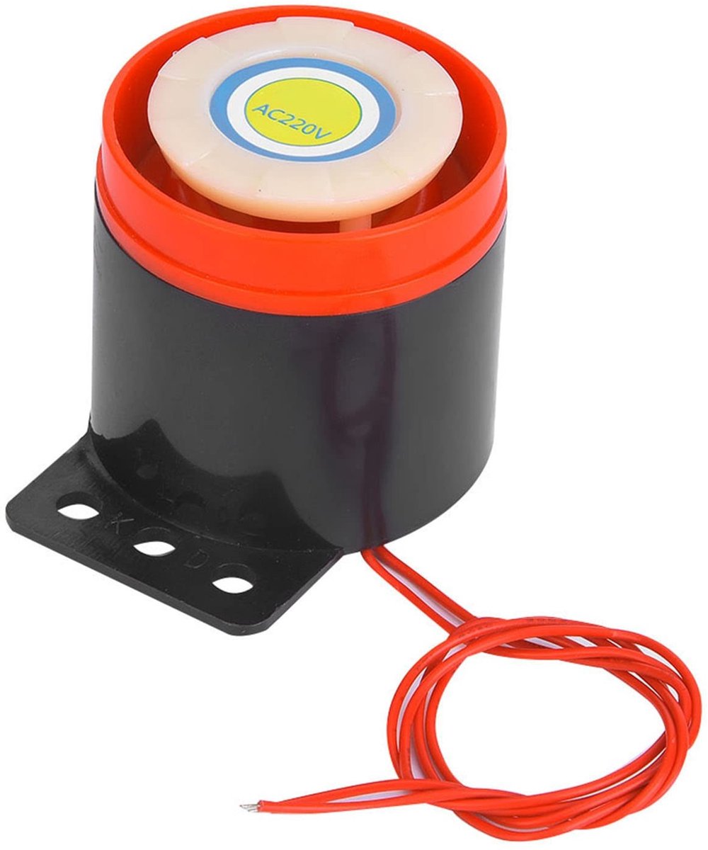 Allecto - Actieve zoemer - Alarm pieper - Draad voor doe-het-zelfelektronica - AC 220 V - Brandrampenalarm - 110 dB - Geschikt voor beveiliging - K...
