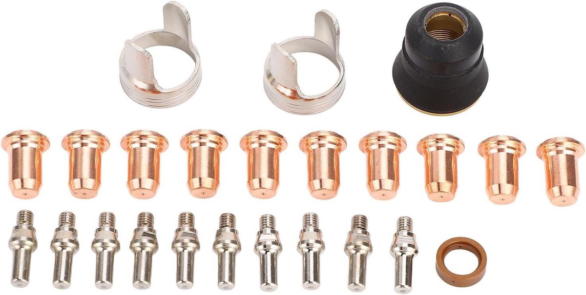 Plasma Snijset - Snijonderdelen Kit - Metaal Bewerken - Robuuste Materialen - 24 Stuks - Zilver