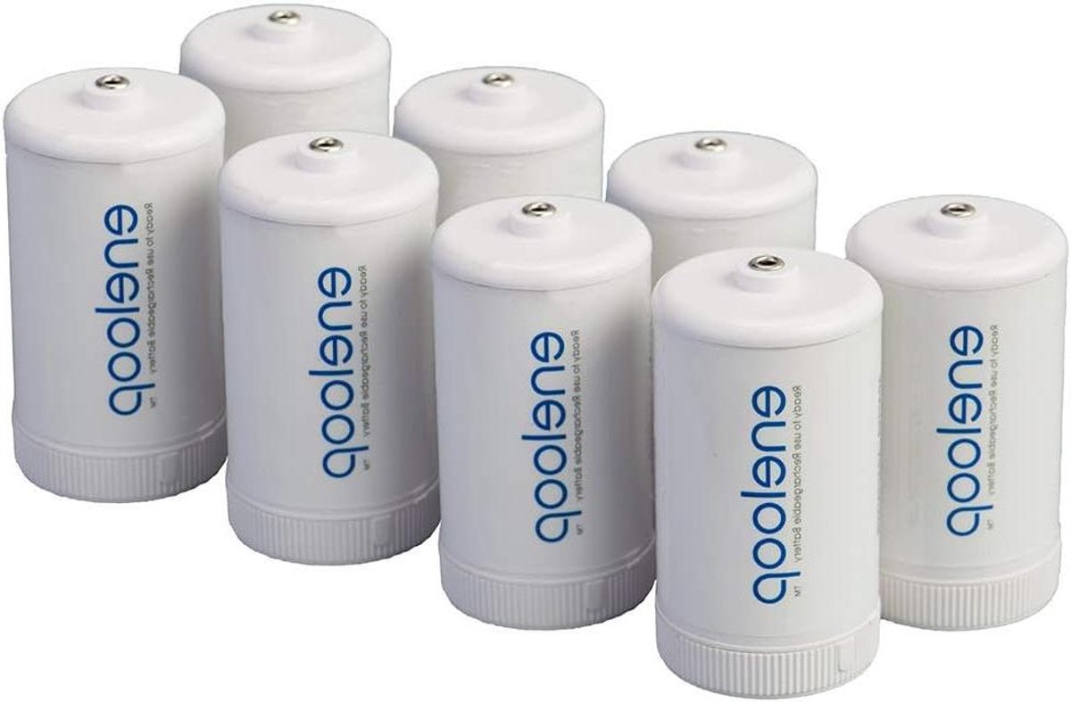 Batterij Adapters - Afstandhouders C D - Apparaat Voeding - Gebruik AA in D - 8 Stuks - Zwart