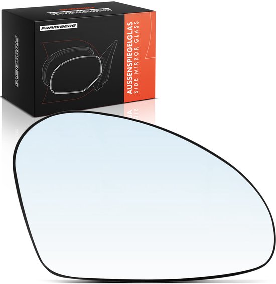 Frankberg buitenspiegelglas rechts, Seat. Met zwarte rand.