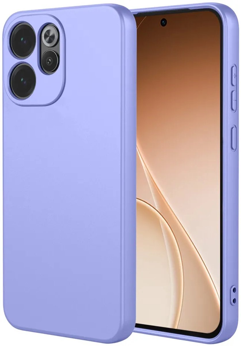 Hoesje geschikt voor Oppo Reno15 Pro Max - Phonesta Soft Silk Silicone Back Cover - Paars