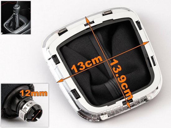 Schakelpookknop Set - Pookhoes Ring - Auto Interieur - Complete Vervanging - 5 Versnellingen - Zwart van Merkloos — afbeelding 2