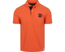 Superdry Polo Piqué Monogram Oranje - Maat 3XL - Heren