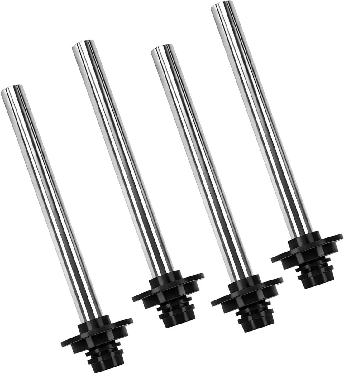 Gootsteen Overloop Pijp - Afvoer Stopper - Lekkage Voorkomen - Brede Compatibiliteit - 4 Stuks - Zilver