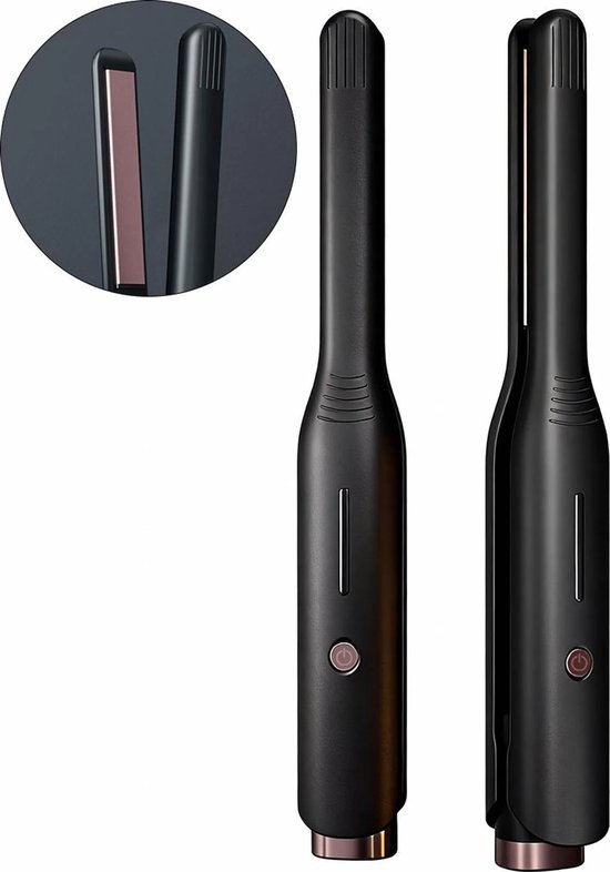 Mini stijltang, geschikt voor kort haar en baard, 2-in-1 stijl- en stylingfunctie, snelle opwarming, keramische coating, 4 temperatuurinstellingen.