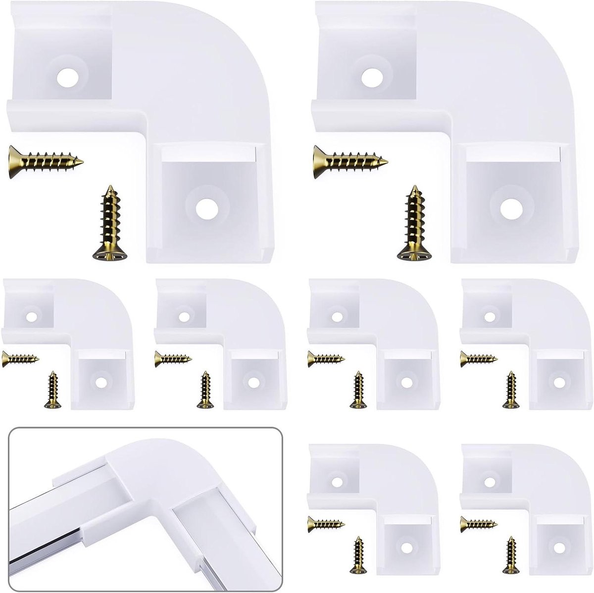 Hoekverbinder LED Profiel - Koppelstuk 90 Graden - Hoeken Maken - Specifiek Vormontwerp - 8 Stuks - Transparant