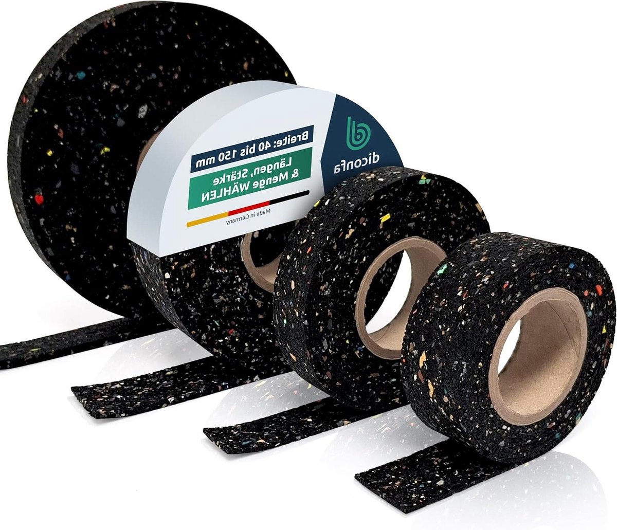 Rubberen pads op rol - Rubbergranulaat strips - Terrasbouw onderlegger - Waterdicht en ventilerend