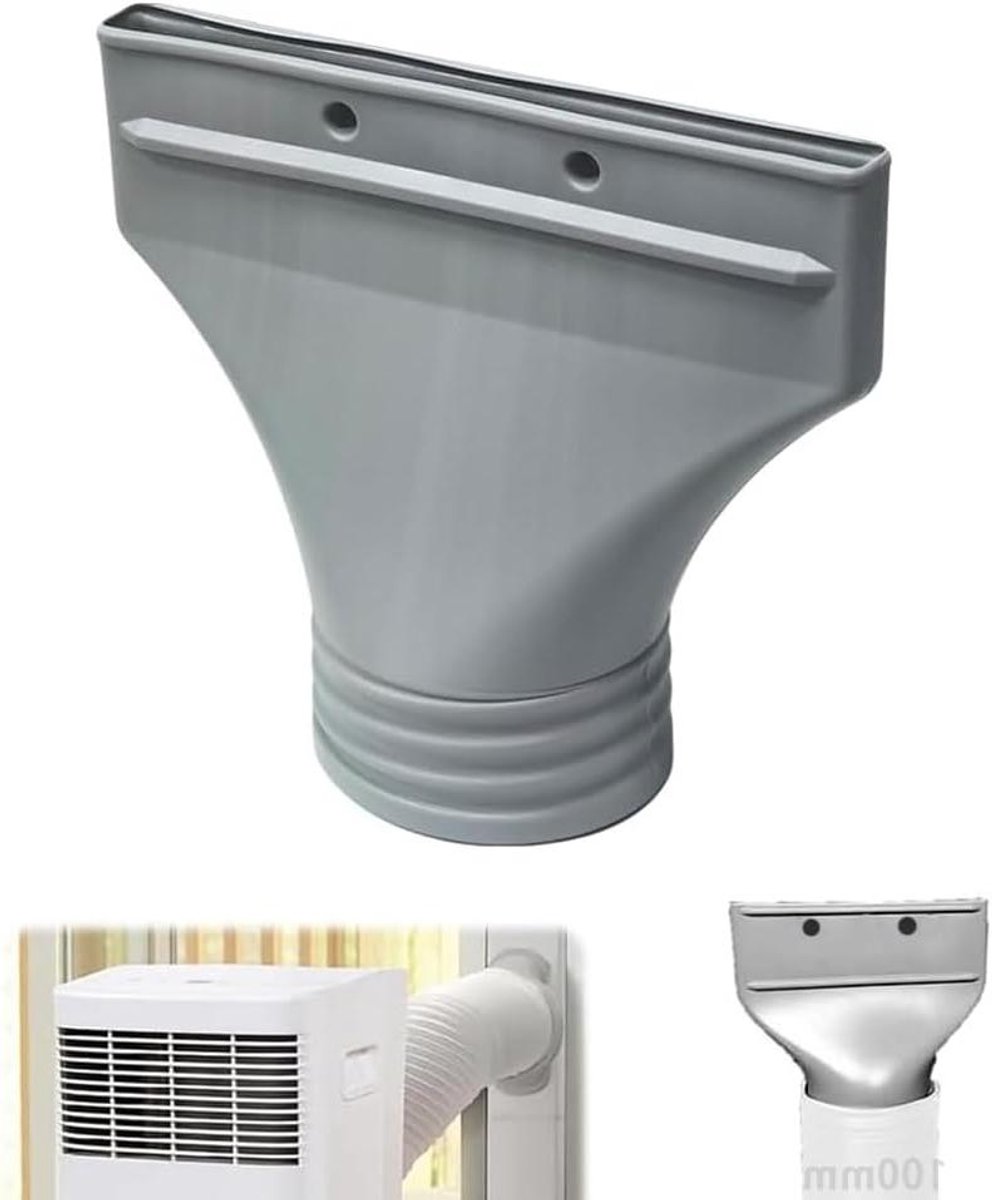 Afvoerslang Airco - Slang Adapter - Mobiele Airco - Plat Ontwerp - 100 mm Diameter - Wit
