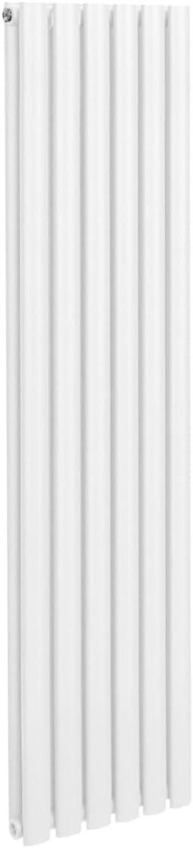 Ovale Kolomradiator - Verticale Verwarming - Centrale Verwarming - Dubbel Paneel - 1600mm x 360mm - Wit