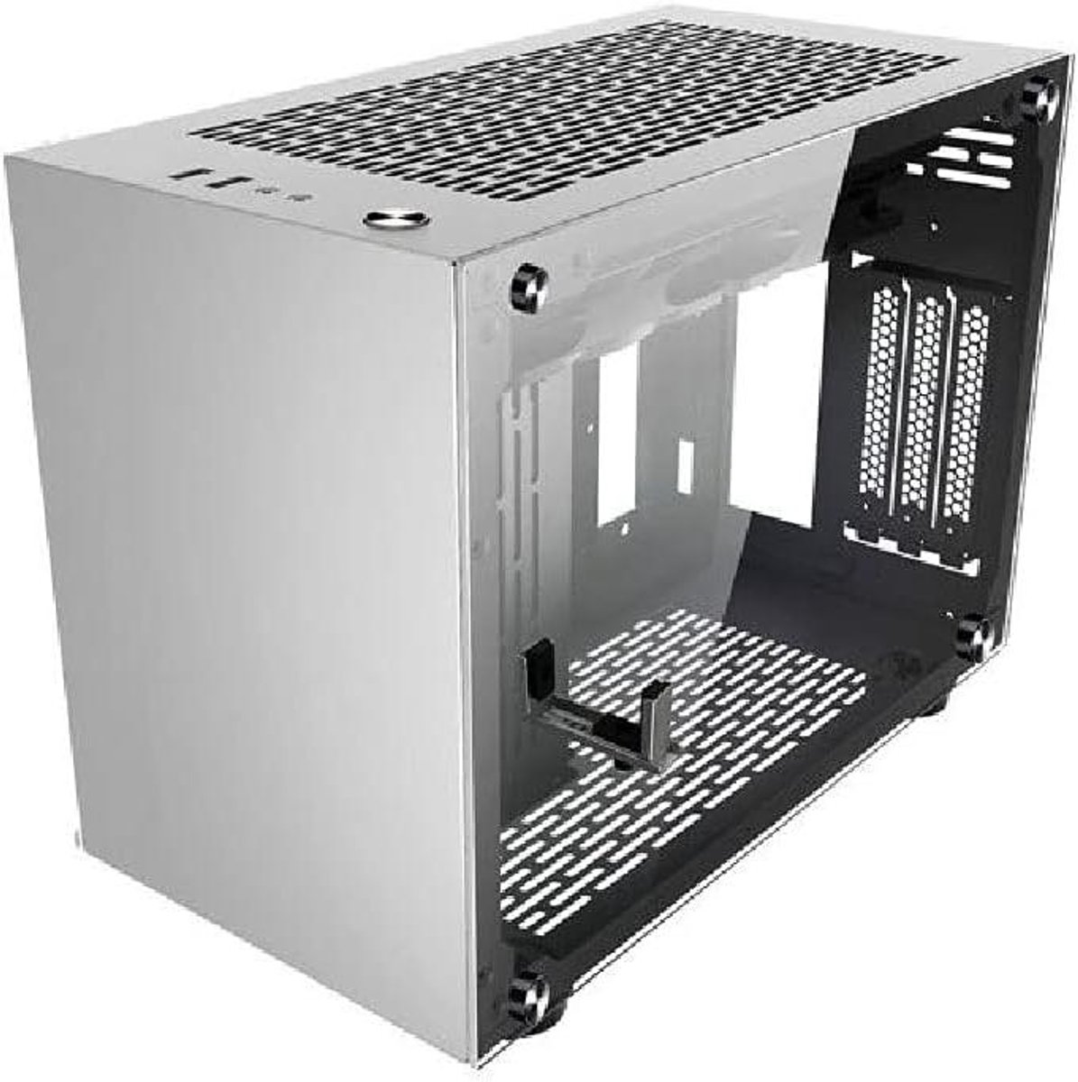 Mini ITX Behuizing - Compacte PC Case - Stijlvolle Kantoor PC - Gehard Glas Panelen