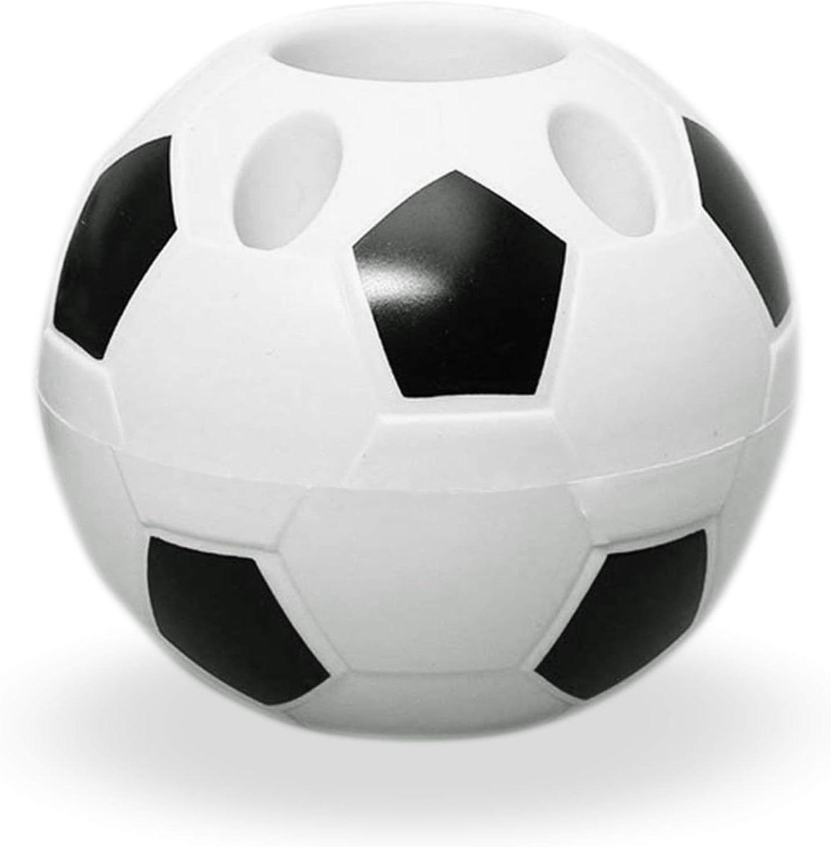 Pennenhouder Voetbal - Bureau Organizer - Bureau opruimen - Uniek Bal Ontwerp - 10.5 cm Diameter - Zwart-wit