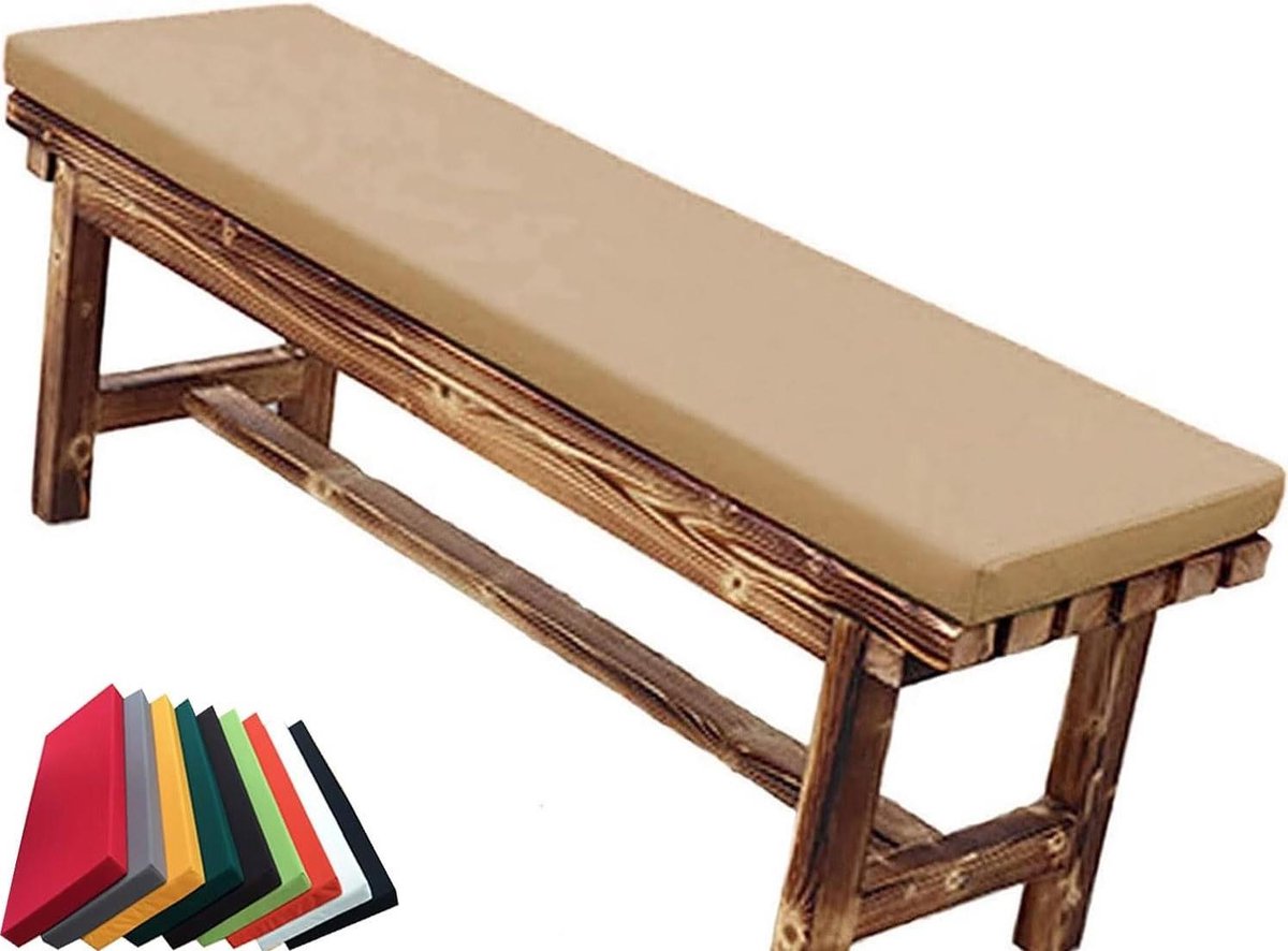 Bankkussen Binnen Buiten - Zitkussen Bank - Comfortabel Zitten - Dubbel Antislip Ontwerp - 200x55x5cm - H4