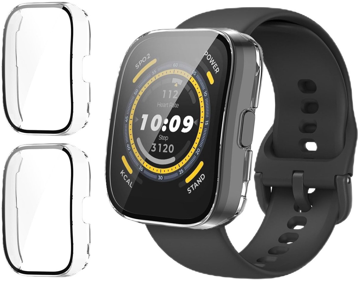 Store_8 - Hoesje - Schokbestendig - Active Cover - Silver - Compatibel met Amazfit Bip 5 - Bescherming voor smartwatch - Ideaal voor dagelijks gebruik