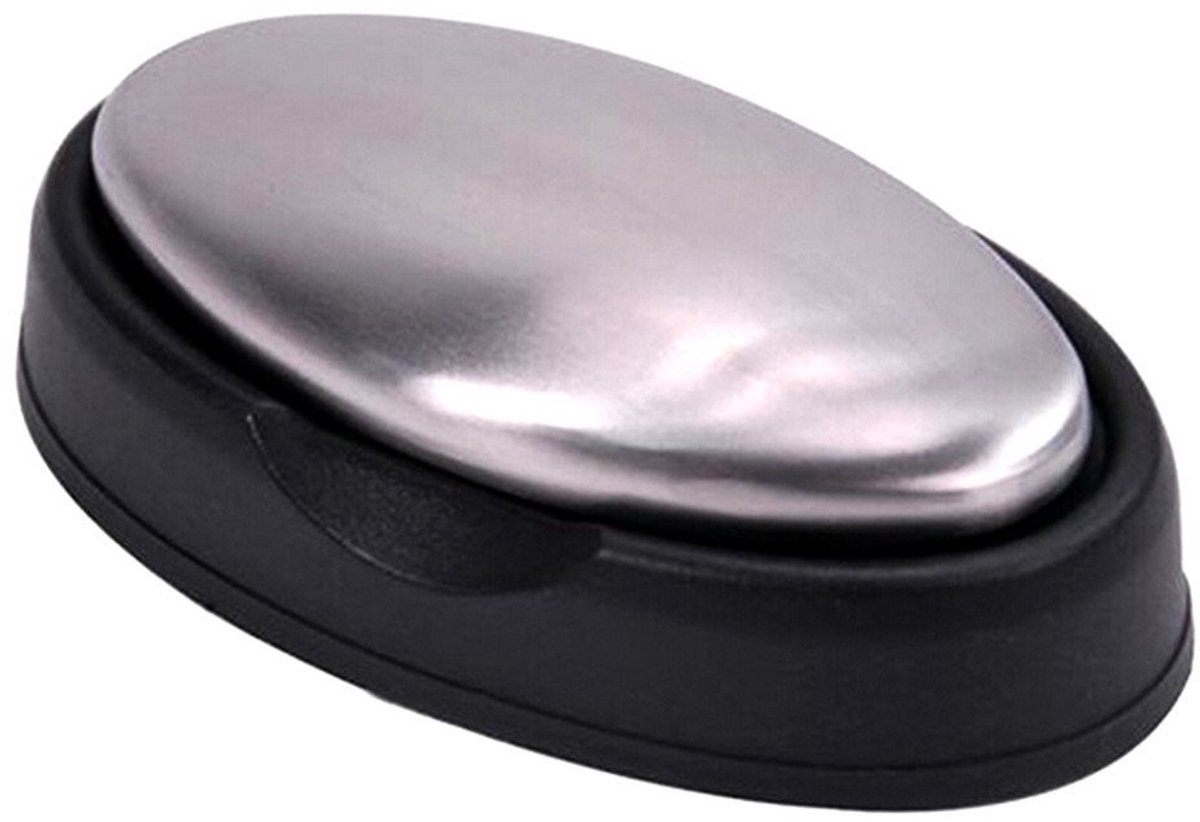 Dailygoods - Dailygoody - Roestvrijstalen Geureliminerende Zeep - Geurverwijderaar voor Keuken - Zwart Zeepbakje - Effectieve Geurverwijdering - Handen en Huid - 6