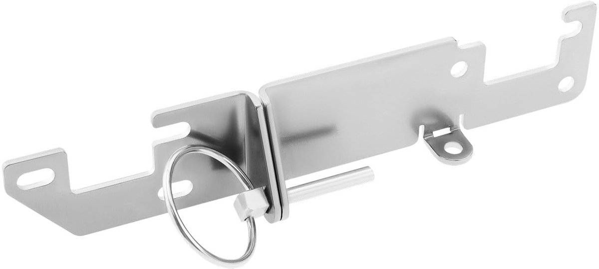 Dailygoods - Dailygoody - Achter Deurslot - Inbraak Bescherming - Roestvrij Staal - Anti-Diefstal Vergrendeling - Geschikt voor Ducato, Jumper, Boxer - Zilver