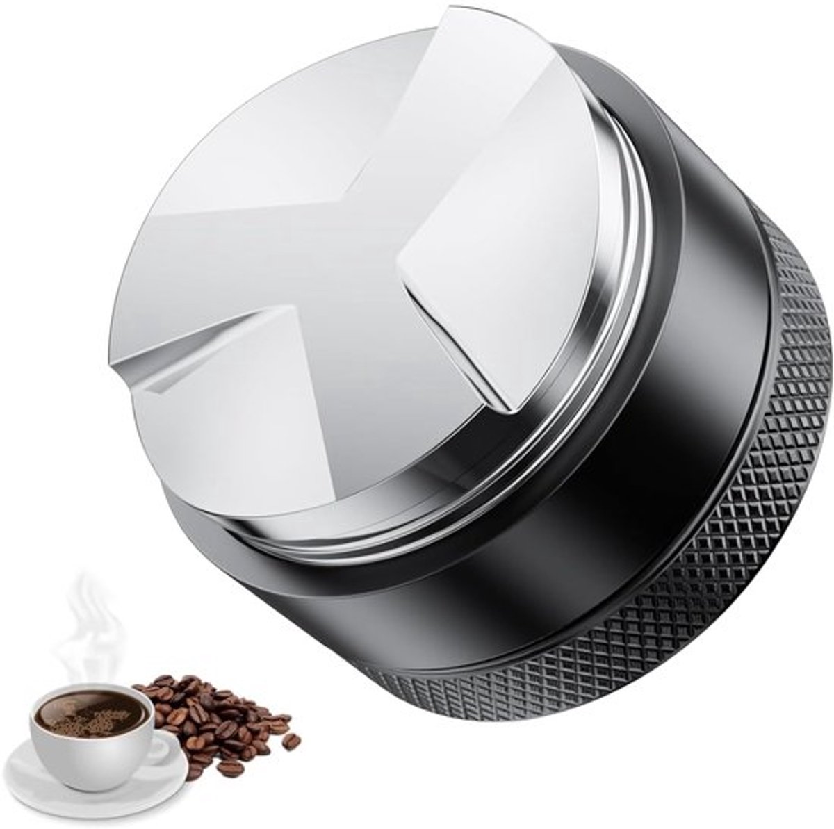 Aluminium koffiepers - 51 mm - hygiënisch - lichtgewicht