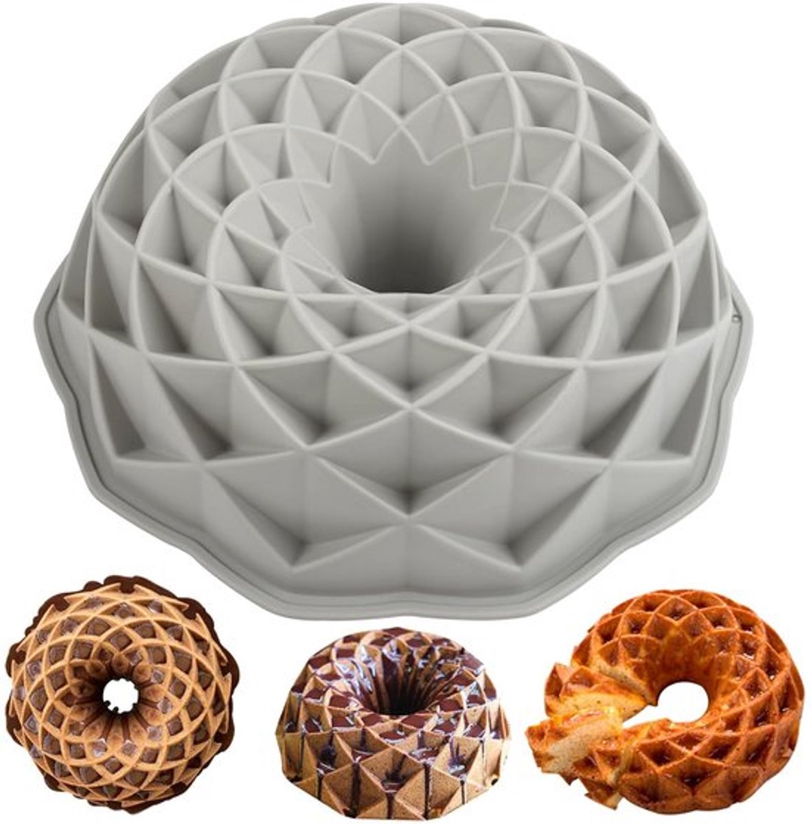 Siliconen Tulbandvorm - Duurzaam en Veelzijdig - 1 stuk - BPA-vrij - 23 cm