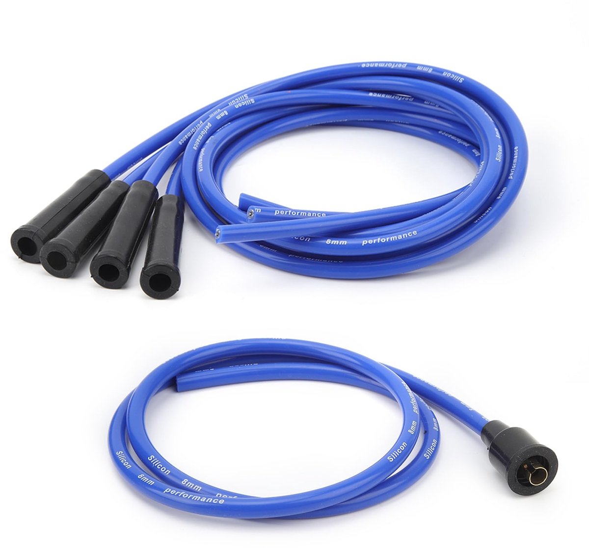 Dailygoods - Dailygoody - Ontstekingskabel - Bougiekabelset - Hoog rendement - Blauw - Stabiele ontsteking - Geschikt voor klassieke auto’s - 8 mm