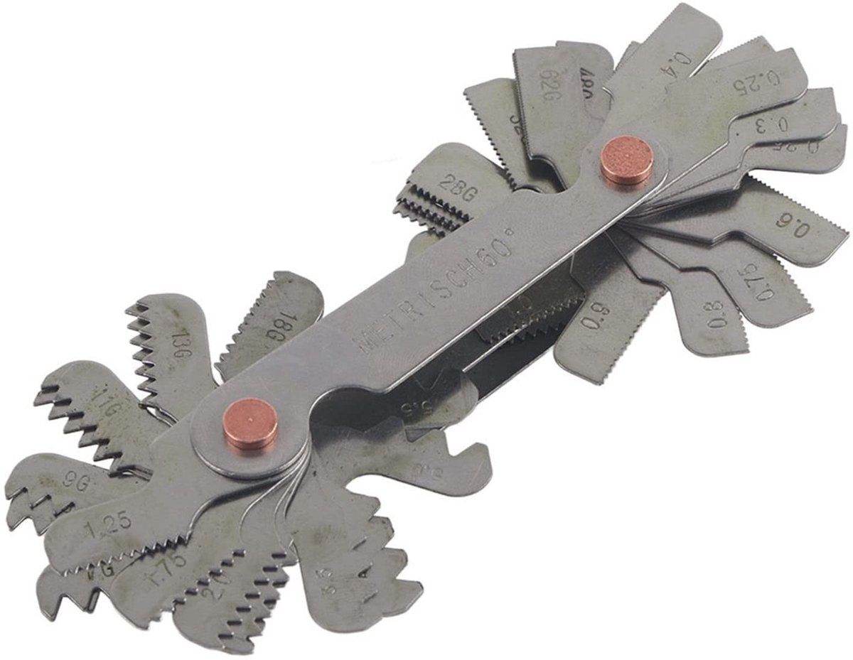 Dailygoods - Dailygoody - 52 Delige Roestvrijstalen Schroefdraadafstandmeter - Precisie meten - 60° 55° Metrisch - Hoogwaardige materialen - Ideaal voor profession
