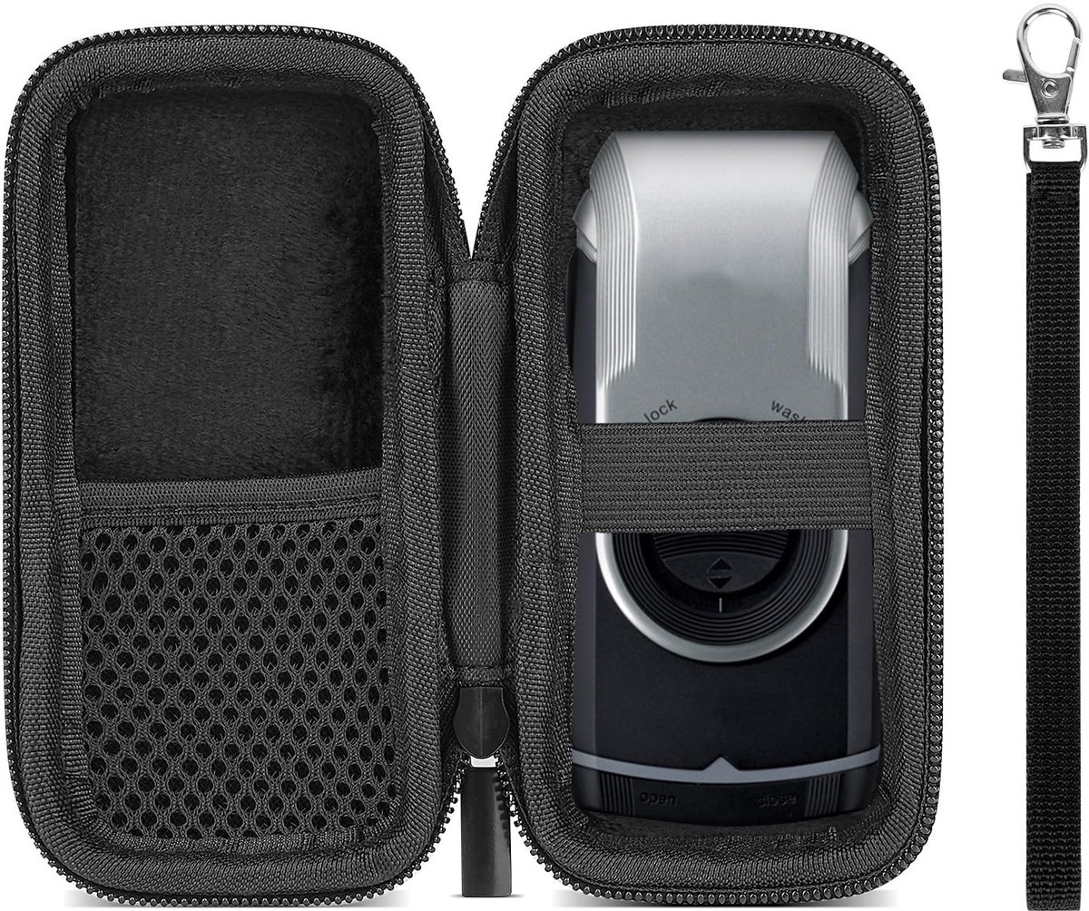 Dailygoods - Dailygoody - Harde reisetui - Beschermhoes voor scheerapparaat - Zwart - Compact en lichtgewicht - Geschikt voor Braun M60, M90 - Ideaal voor onderweg