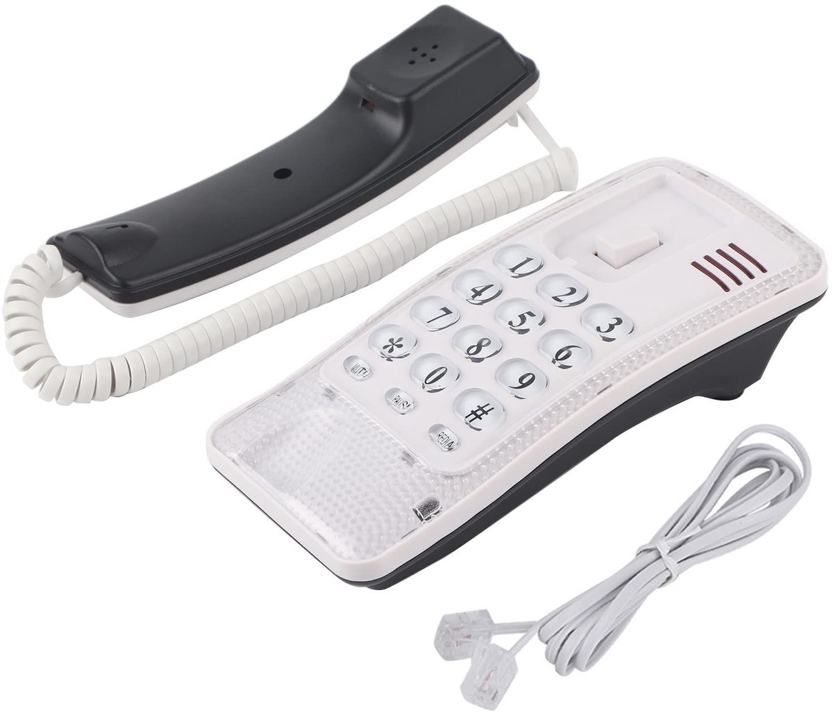 Dailygoods - Dailygoody - Thuistelefoons met Snoer - Vaste Telefoon - Eenvoudig en handig - Wit - Thuistelefoon voor Hotelfamilie - Energiebesparend - Geschikt voo