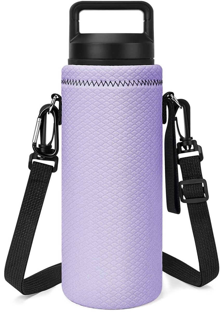 Dailygoods - Dailygoody - Waterfleshouder Riem - Geïsoleerde Neopreen Draagtas - Lichtpaars - Compatibel met Rambler - Perfect voor Actieve Lifestyle - Ideaal...
