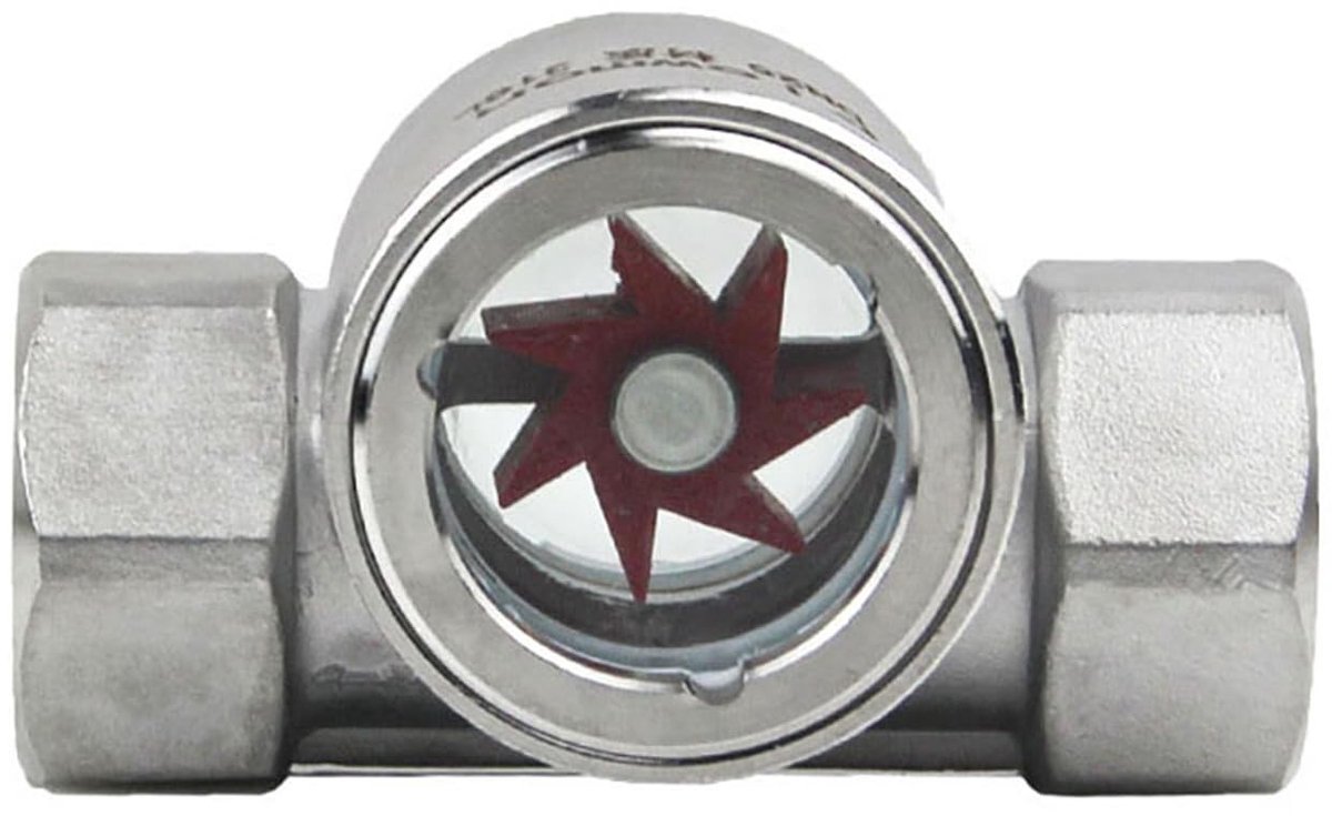 Dailygoods - Dailygoody - Waterstroom Indicator - RVS Impeller - Voor Computers en Koelsystemen - 1/2 inch - Nauwkeurige Metingen voor Efficiënte Koeling - Geschik...