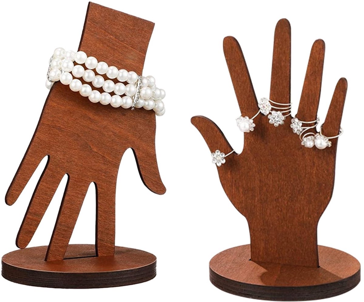 Dailygoody - Sieradenhouder - Multifunctionele Ring- en Armbandhouder - Voor Nectlaces Armbanden en Ringen - Hout - Organiseer je Sieraden - Ruimtebes...