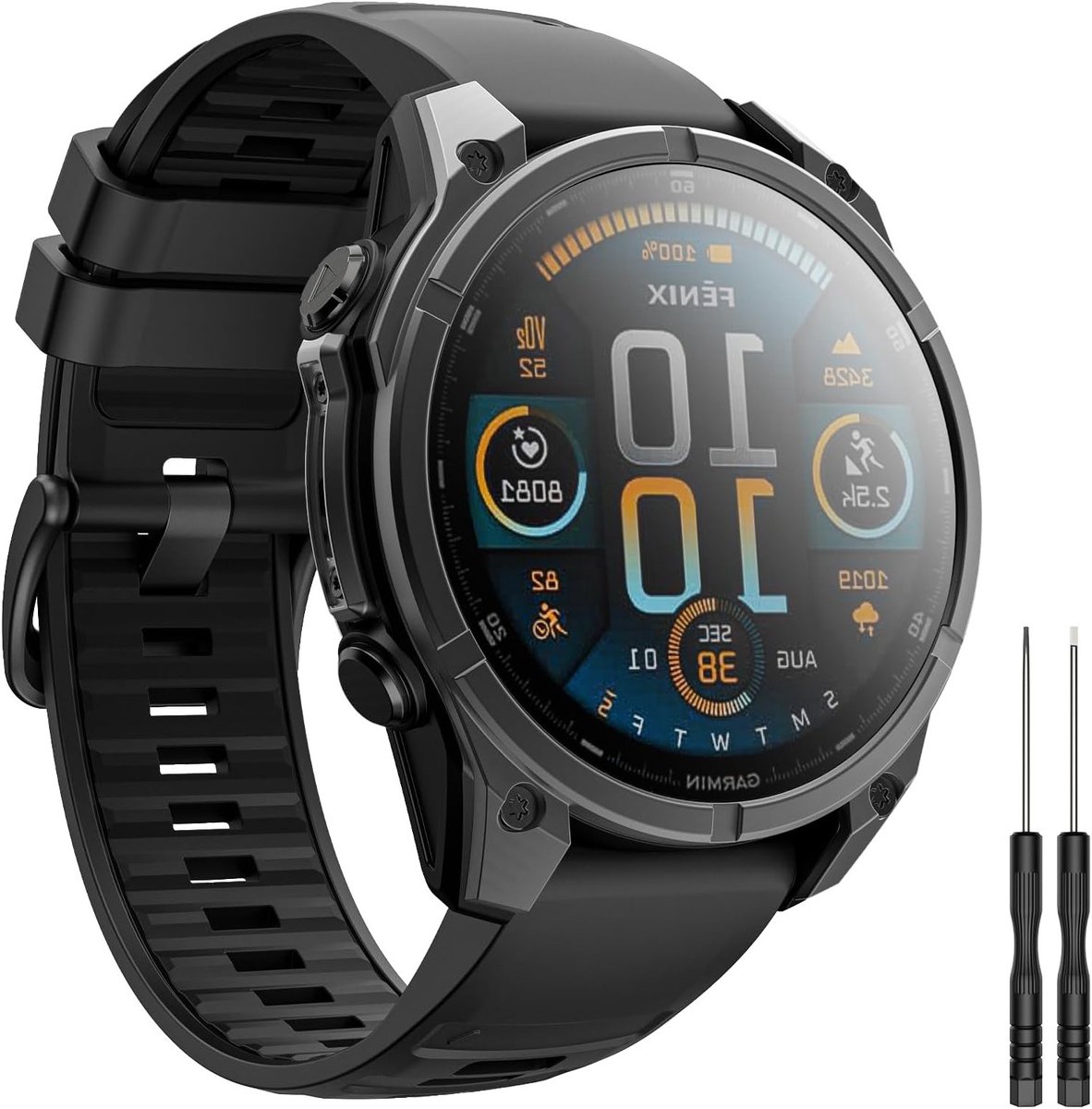 22 mm Quickfit horlogebandje voor Garmin Fenix 8, 7 Pro, 6 Pro en Forerunner - Zachte siliconen sportarmband, comfortabel en duurzaam
