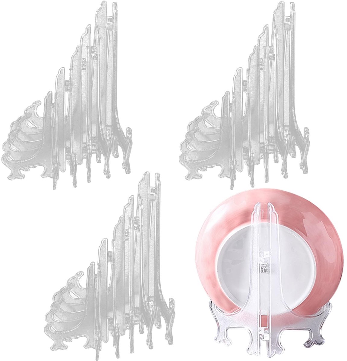 Dailygoody - Clear Acryl Ezels - Display Stands - Lichtgewicht en stabiel - Transparant - Voor borden en boeken - Perfect voor tentoonstellingen