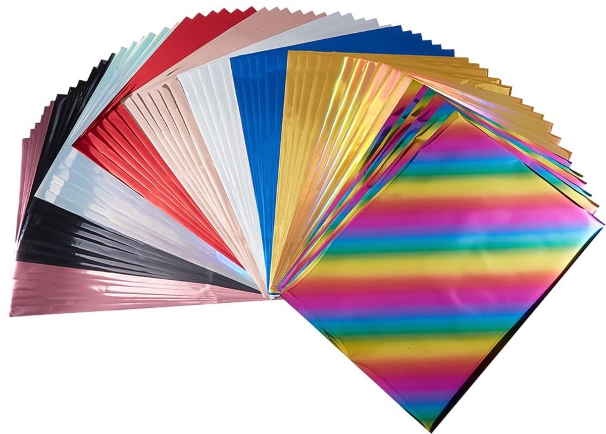 Dailygoody - Transfer Folie Papier - A4 Toner Folie - Voor Laser Printer en Laminator - DIY Craft - 10 Kleuren - Scrapbooking en Kaarten Maken