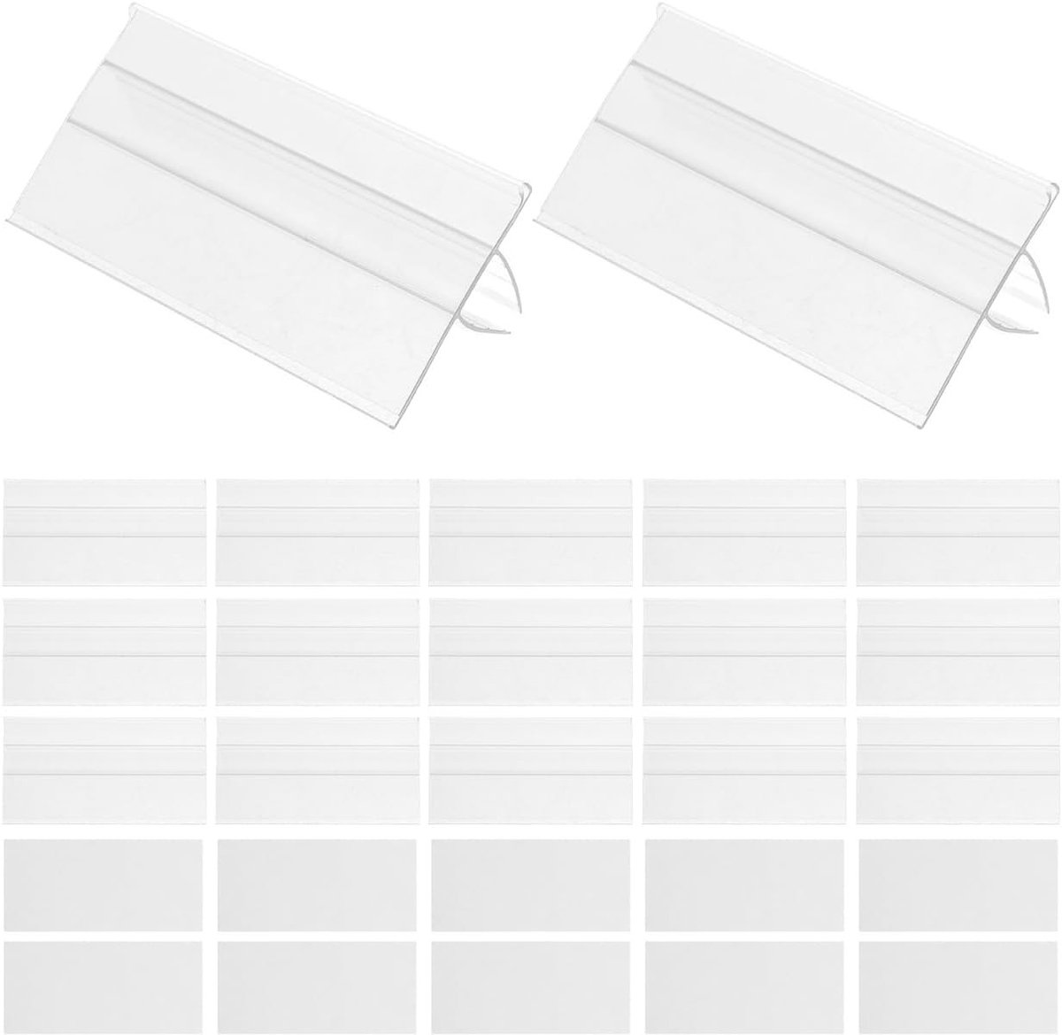 50 stuks kunststof etikettenhouders voor draadrek plankclips, ideaal voor detailhandel en displays