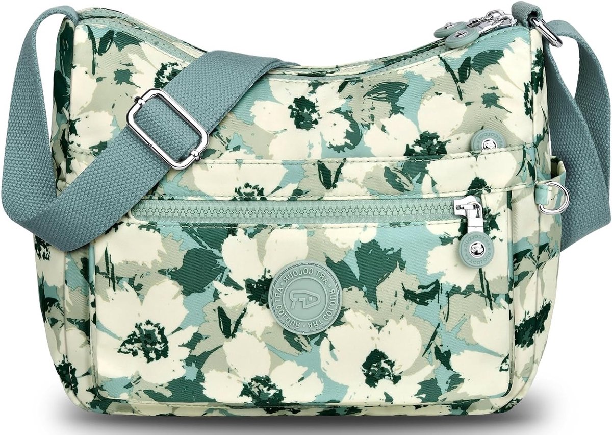 Dames Crossbody Tas, Waterdichte Schoudertas van Nylon, Lichtgewicht Handtas met Verstelbare Schouderband voor Reizen, Winkelen en Dagelijks Gebruik