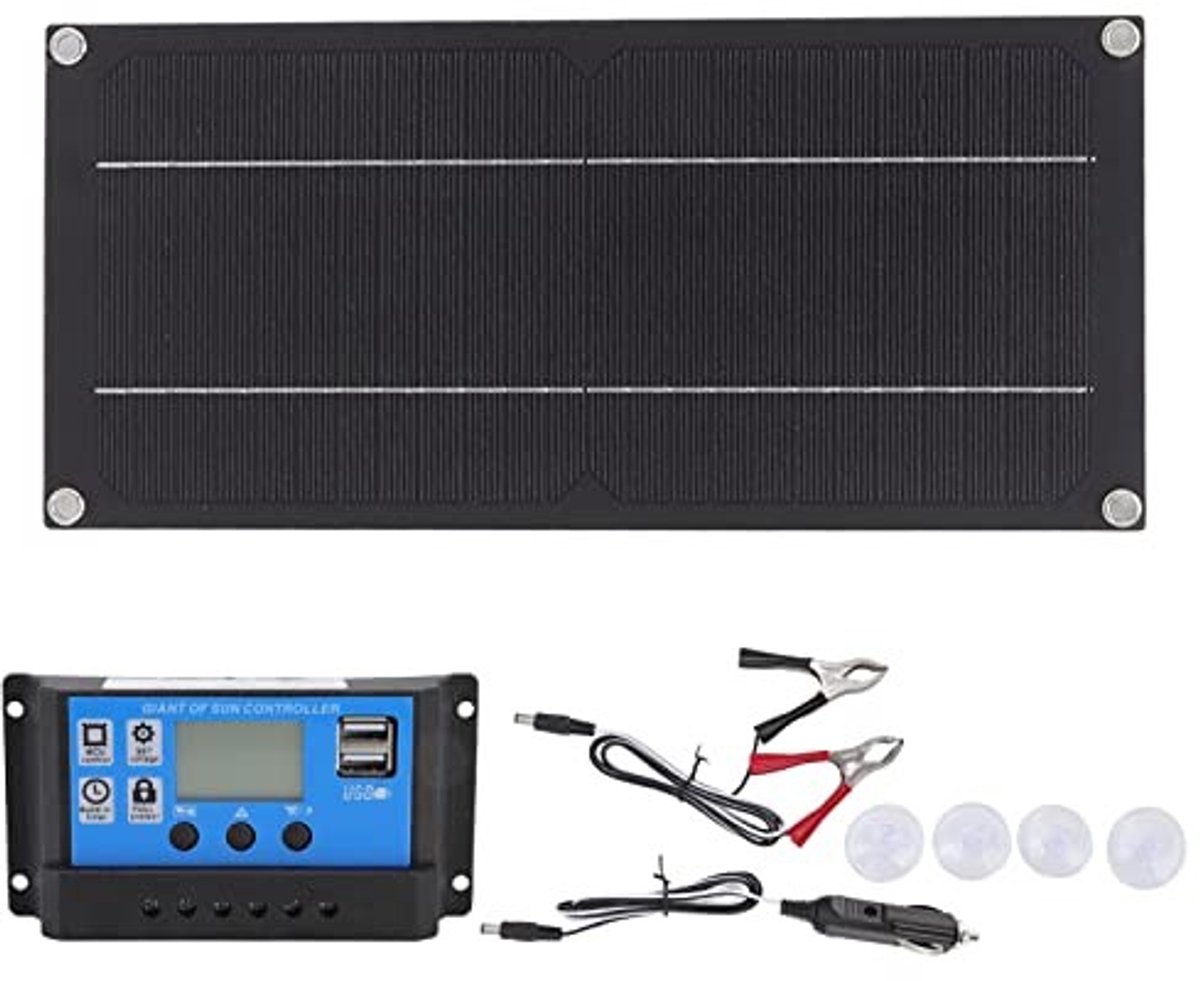Dailygoods - Dailygoody - Zonnepaneelkit - 600W Batterijlader - Draagbare Energieoplossing - 18V Formaat - Duurzame Energie - Geschikt voor Buitenshuis