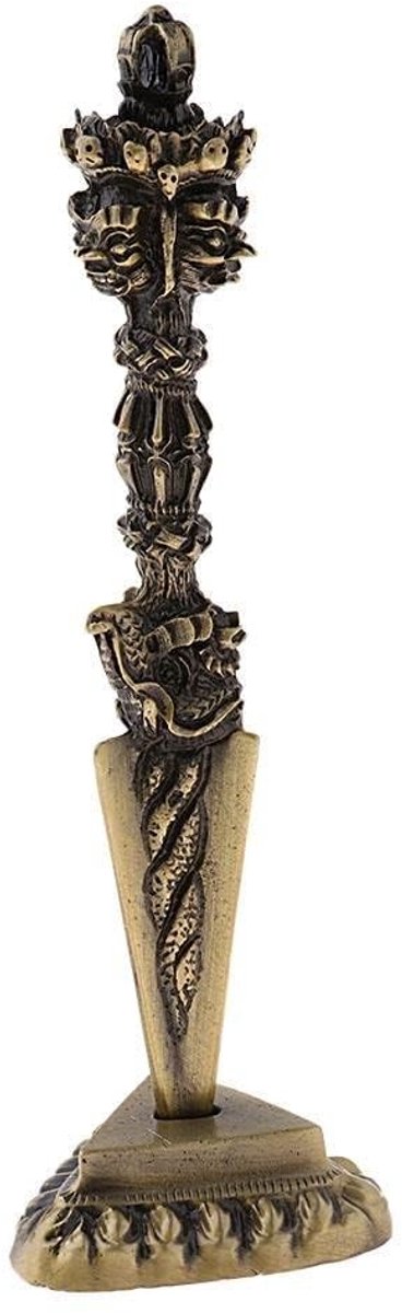 Dailygoods - Dailygoody - Dorje Vajra Phurba - Tibetaans boeddhisme - Decoratie voor thuis - Metaal - Geluk brengend ornament - Geschikt voor bruiloften en verjaar