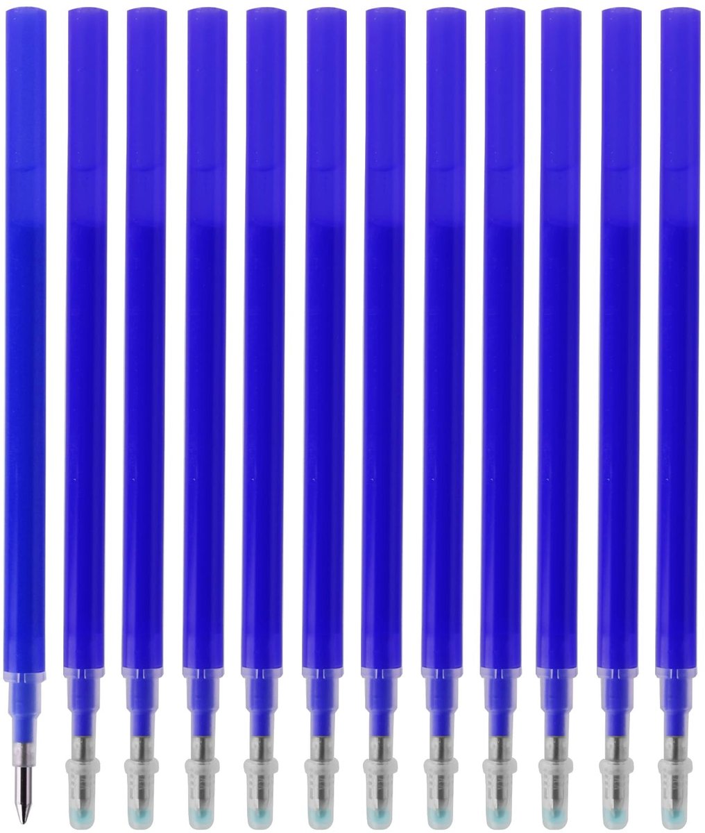 Dailygoods - Set van 12 Blauwe Gelpen Navullingen 0,7 mm