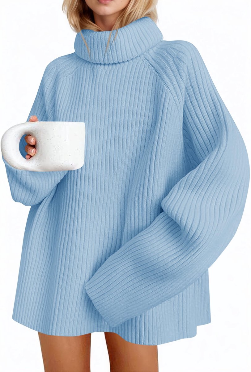 Dailygoods - Dames Oversized Coltrui met Lange Mouwen