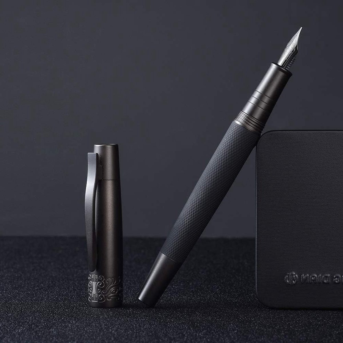 Matte Zwarte Vulpen met Extra Fijne Nib en Luxe Geschenkdoos - Perfect voor Schrijven en Cadeaus