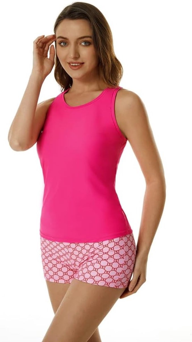 Stijlvolle Halter Tankini Badmode voor Dames en Meisjes met Bloemenprint - 2-delige Plus Size Zwemkleding voor Zomerplezier