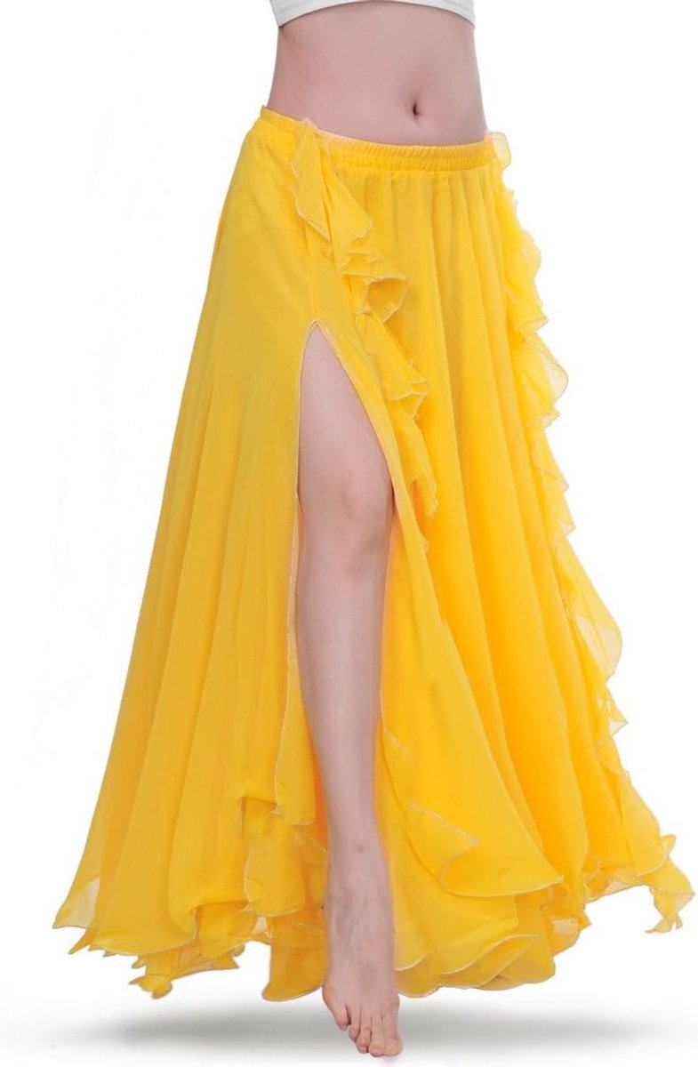 Buikdansrok van hoge kwaliteit voor dames - Chiffon maxirok voor dansperformances en flamenco opleidingen