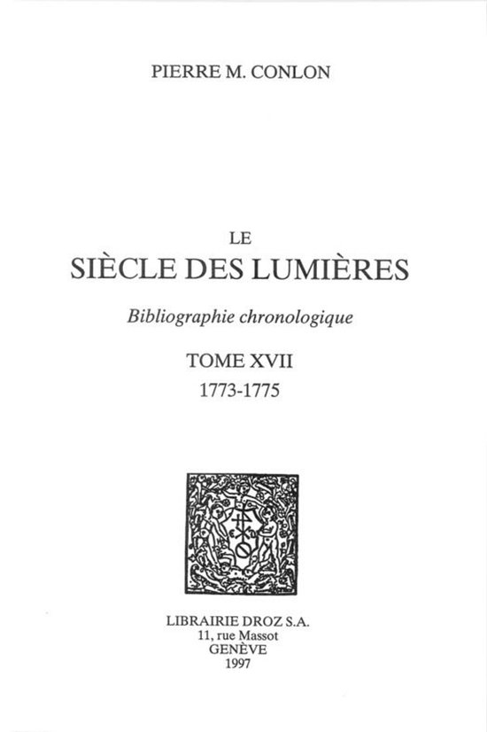 Histoire des Idées et Critique Littéraire - Le Siècle des ... - cover