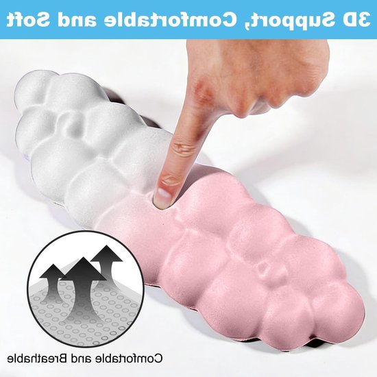 Ergonomische Polssteun Set van 2 - L-vormige Traagschuim Polssteun voor Kantoor en Gaming, Antislip en Comfortabel — afbeelding 4