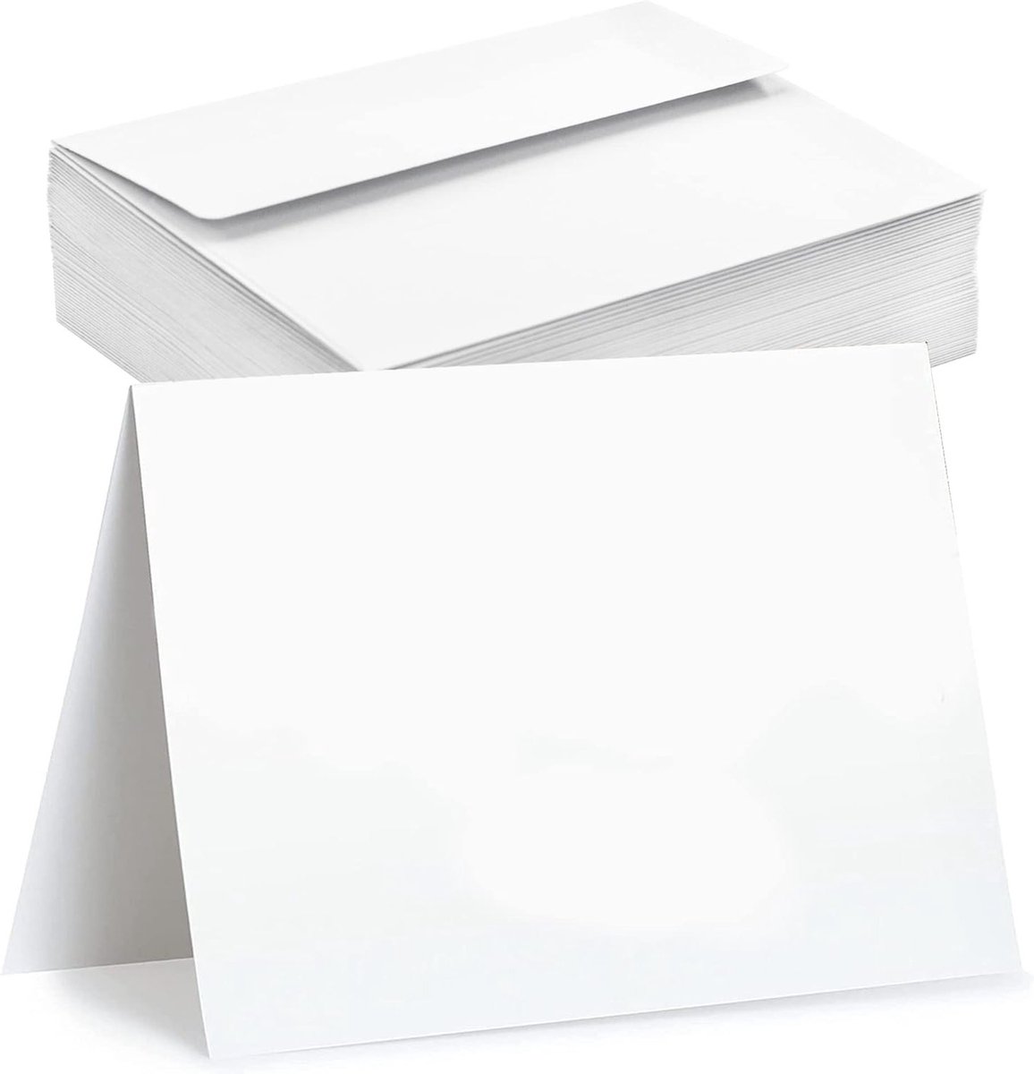 100 Stuks Witte Cadeaukaart Enveloppen - Lege Groetekaarten met Enveloppen A2 4.25 x 5.5 inch voor Bruiloft, Feest en Zakelijke Invoices