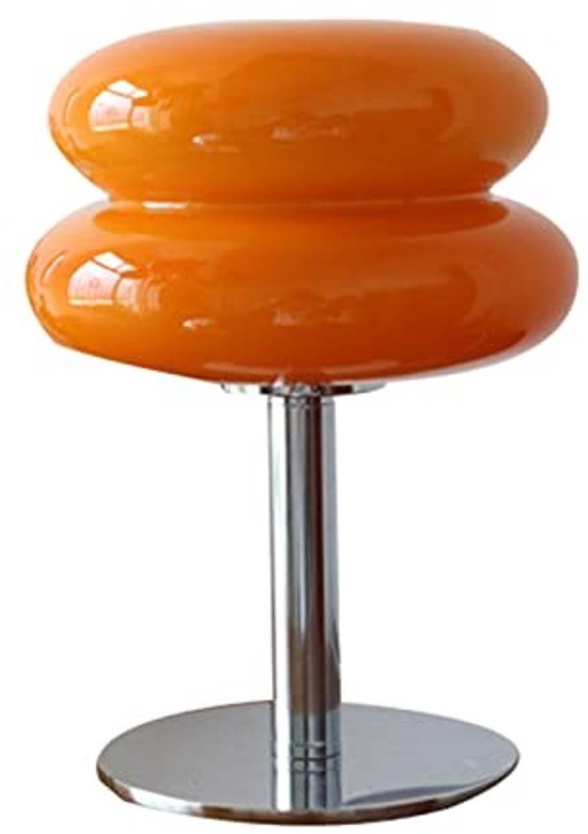 Dailygoods - Glazen Tafellamp met Taartvormontwerp en USB-schakelaar